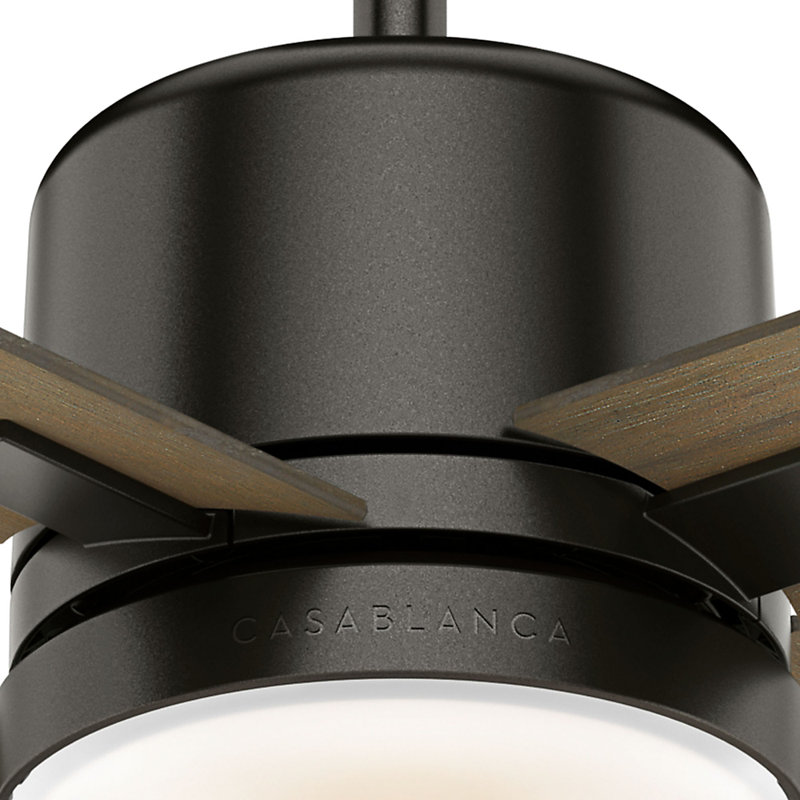 52" Axial Ceiling Fan With LED Light Kit And Wall Control, Noble Bronze