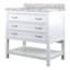 Meuble-lavabo simple 37 po avec plateau en marbre Mehvish-1295713128
