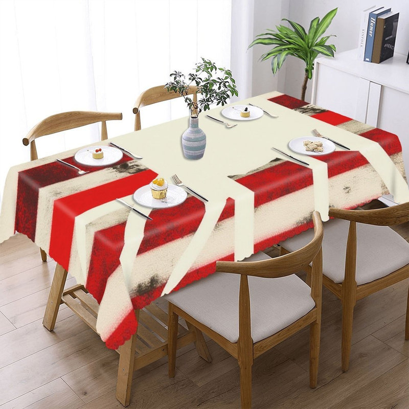 Housse de table rectangulaire avec pattes festonnées pour les anciens jours 60 x 120 pouces