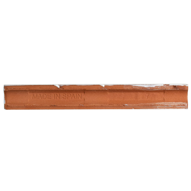 Antic Craquelle 6" x 0.75" Ceramic Mudcap Tile Trim in Gris claro