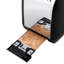 Toaster [for 2 slices] stainless steel black (extra wide toast slots, incl. Bread roll attachment, 6 browning levels + defrost function, lift & look function, 1600W)