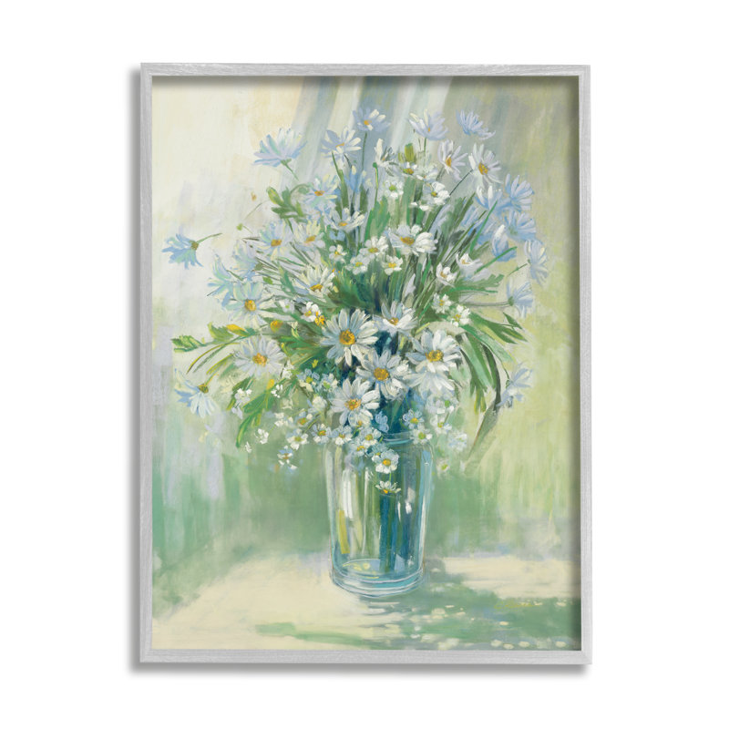 Bouquet de marguerites bleu vert et soleil
