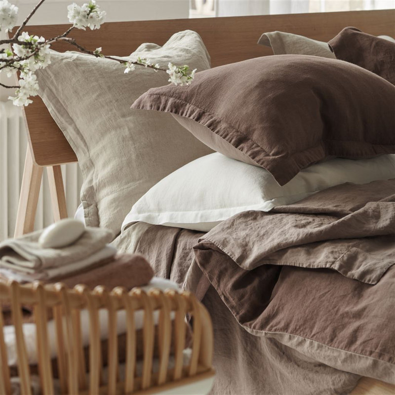 Biella Linen Fitted Sheets, Queen Fitted Sheet, Cocoa & Roebuck