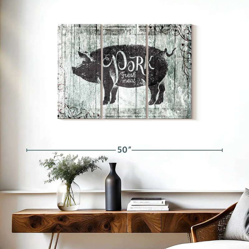 «Fresh Pork», reproduction sur toile, H 24 po x l 38 po x P 1,25 po