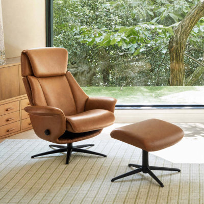 Fauteuil inclinable pivotant de 32,3 po avec repose-pieds, rotation à 360 degrés et dossier inclinable