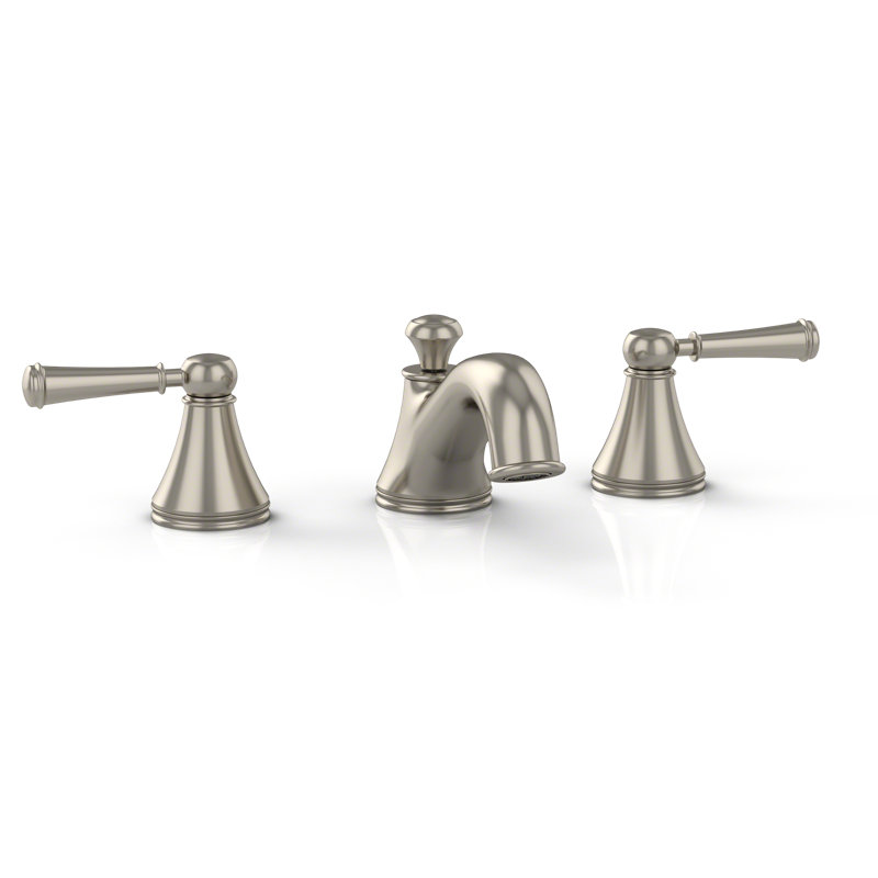Vivian Two Handle Widespread Bathroom Faucet with Drain Assembly, Brushed Nickel