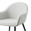 Fauteuil rembourré gris et noir Keldan