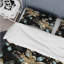 Ensemble de housse de couette Blue And Black Opulent Crystal Splendor - Glam-1864575426