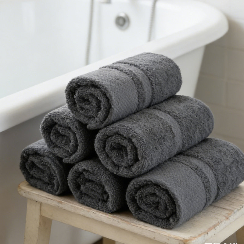 Luxury 100% Cotton Hand Towels, Set of 6 - Ultra Soft, Highly Absorbent, Quick Dry Spa Towels for Bath, Gym & Kitchen (16x29 Inches)