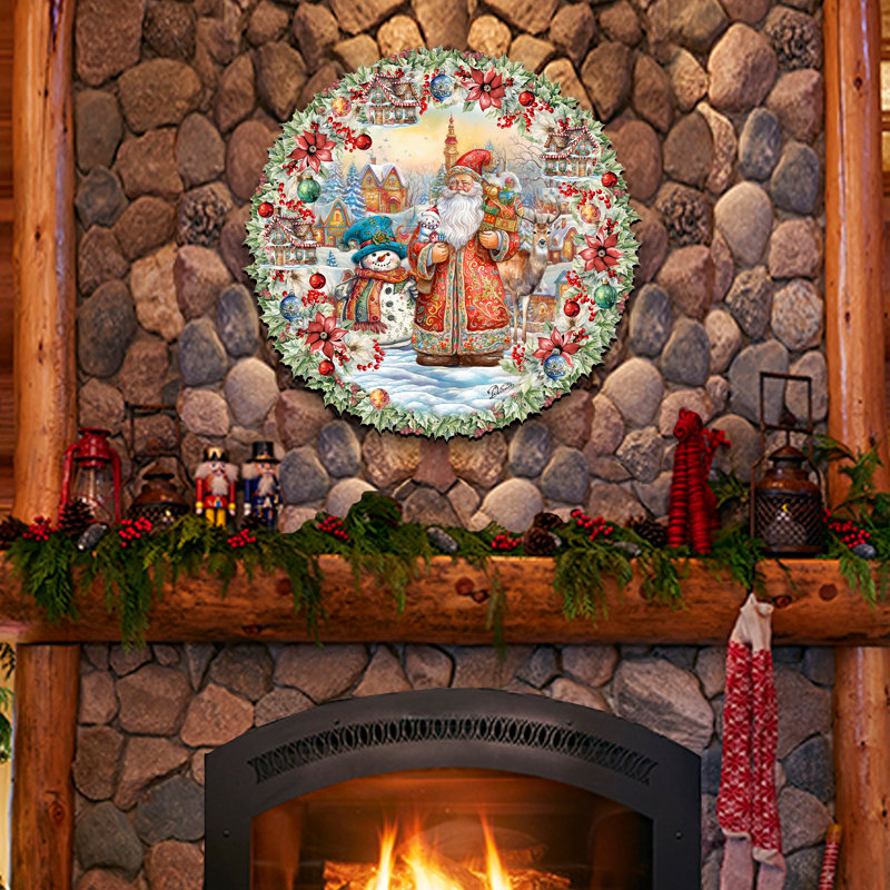 Décoration murale en bois Francena Merry Christmas