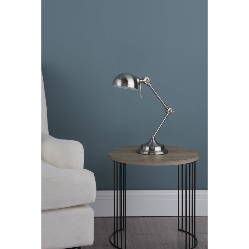 Lizbeth Metal Desk Lamp, Satin Chrome