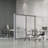 2 Panel Glass Stationary Fixed Office Partition Kit-114419178-73208620