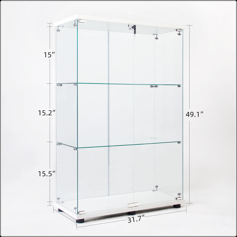 Vitrine à deux portes avec 3 tablettes
