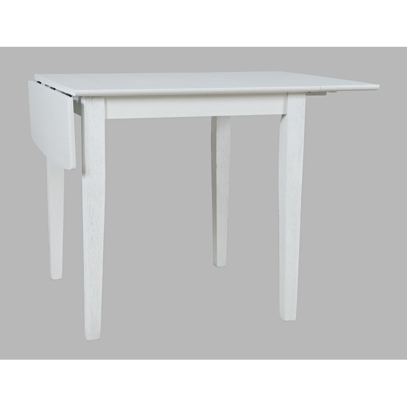 Fergerson 30 " Extendable Square and Rectangular with Solid Wood Base Dining Table, White