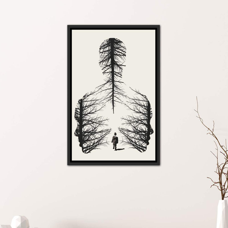 "the walk" par décor¡ niel taylor-impression sur graphiques, Toile avec cadre noir, H 40 po x l 26 po x P 1,5 po