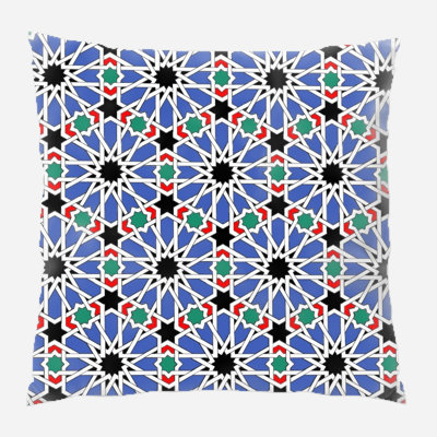 Background Geometric Microsuede Reversible Throw Pillow