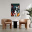 Stylish Boston Terrier Contemporary Dog Wall Art Print 1 Piece Wrapped Canvas Wall Art-1211175640