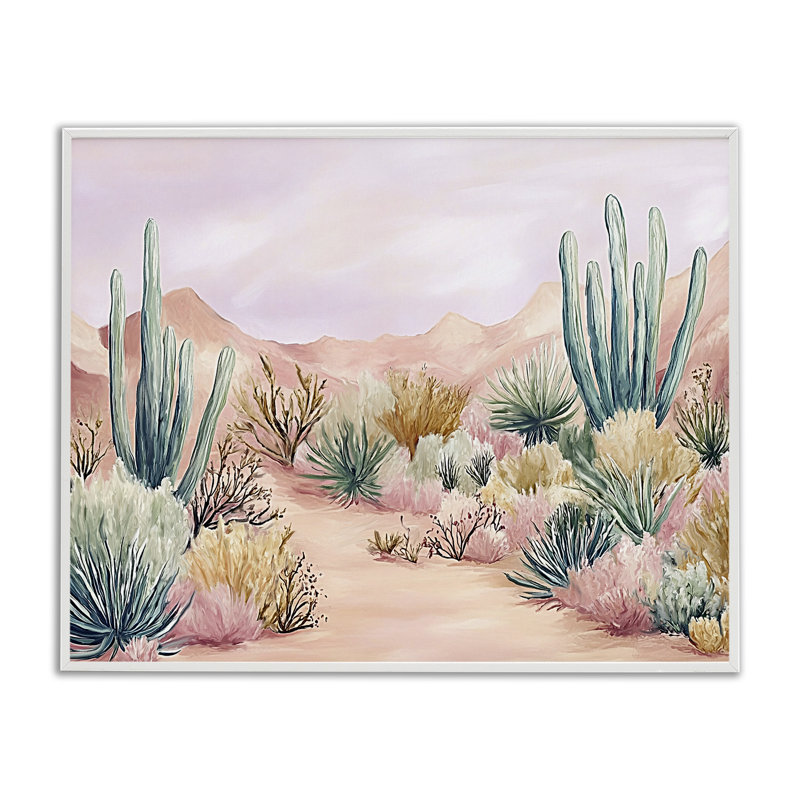 Giclée encadrée par Desert Wonderland, design par Ramona Murdock, H 11 po x l 14 po, Blanc