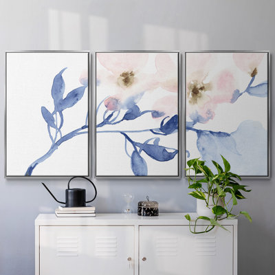 «Cherry Blossom Light II», reproduction sur toile flottante 3 pièces