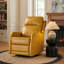 Fauteuil inclinable pivotant en similicuir McGuffey avec base en métal-1231533749