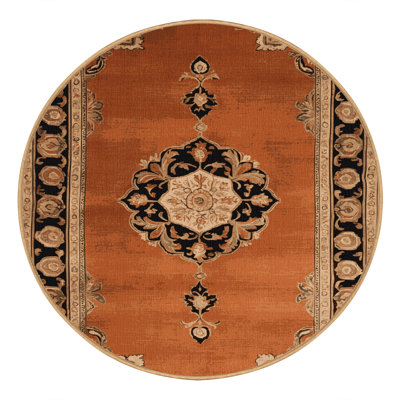 Machine Washable French Brown Area Rug