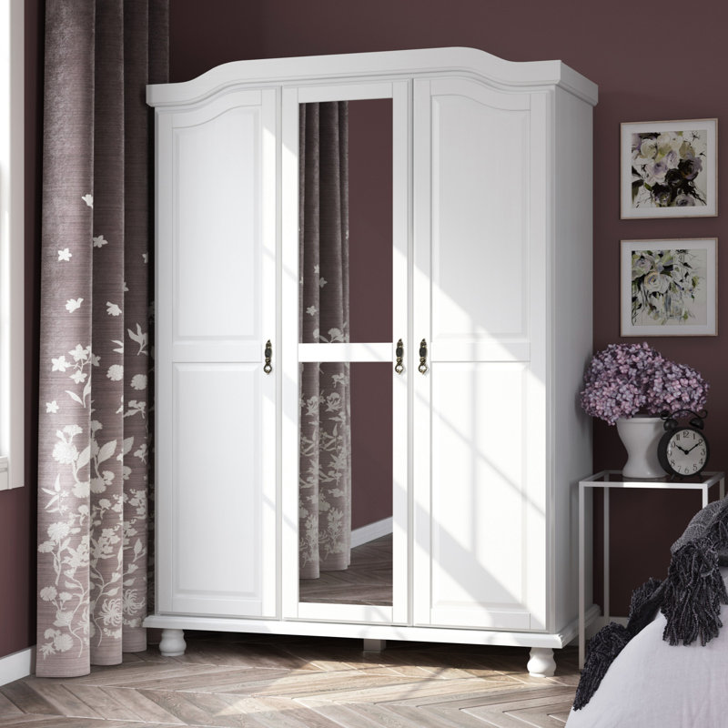 Armoire-penderie 3 portes Anass Kyle, Blanc