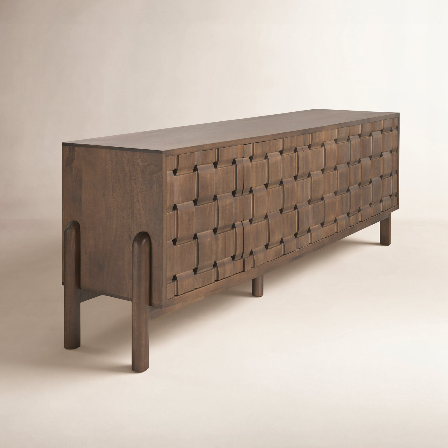 Mango 4-Door Sideboard, Dark Brown