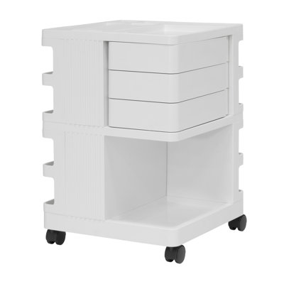 Zoitsa 3 Drawer Storage Drawer with Locking Wheels