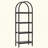 4-Tier Industrial Black Arched Open Bookshelf