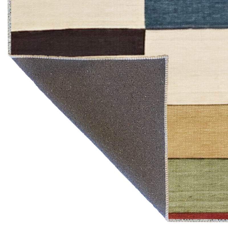 Tapis en polypropylène à motif géométrique Norma, Rectangle 3 pi 4 po x 5 pi