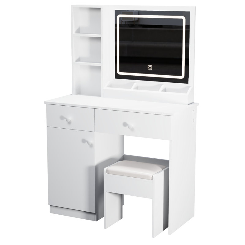 Élégant meuble-lavabo avec lumières et miroir
