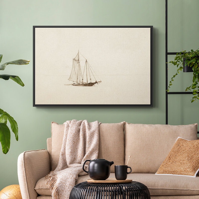«Vintage Nautical Print-CCV III» sur, Noir, H 25 po x l 37 po