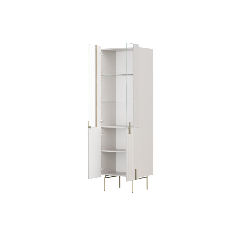 Inniswold Display Cabinet, Cashmere/Gold