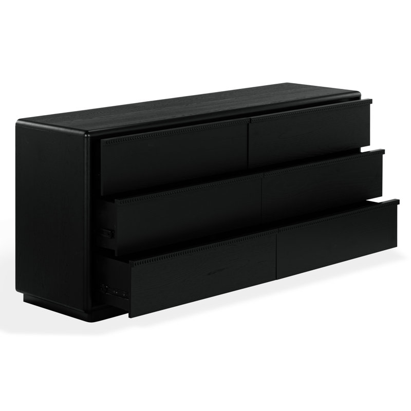 Commode 6 tiroirs Alanna, Black