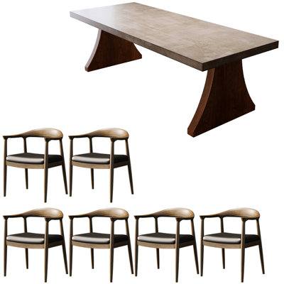 Modern style high-grade solid wood table set