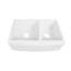 Eclipse 33" X 21” Double Bowl 60/40 Ceramic Farmhouse Kitchen Sink With Sink Grid And Basket Strainer