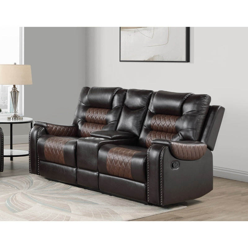 Canapé inclinable et causeuse Hart Brown