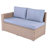 6-Piece Patio Wicker Sectional Set with Adjustable Seat,Storage Box