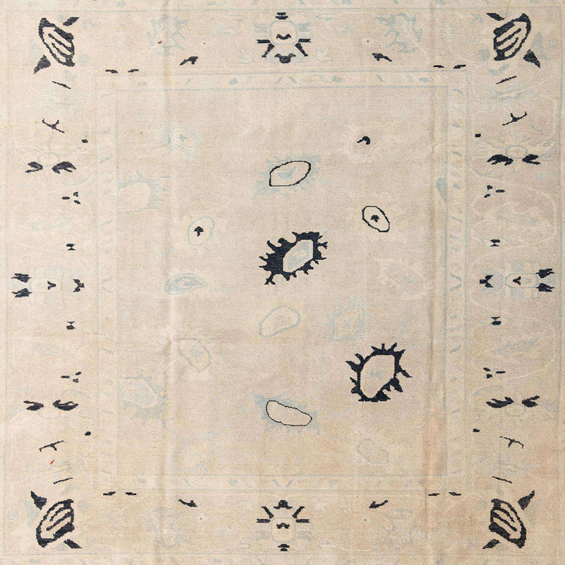 Tapis abstrait moderne 4606, Carré 3 pi