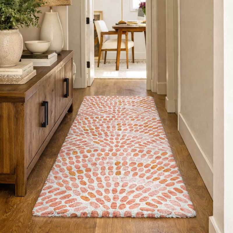 Tapis à poils longs Premium ADS186, Pêche, Tapis de couloir 2 pi 3 po x 7 pi 6 po