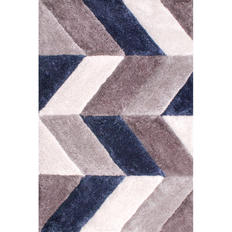 Derya Geometric Hand Woven Area Rug, Rectangle 60 x 110cm