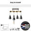 4 - Light Matte Black Cone Pendant