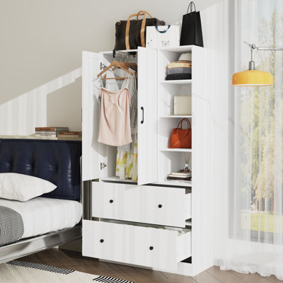 Elegant Wardrobe With Mirror Door