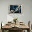 Art mural bleu sarcelle et plante d'agave avec tige en fleurs-1993091463