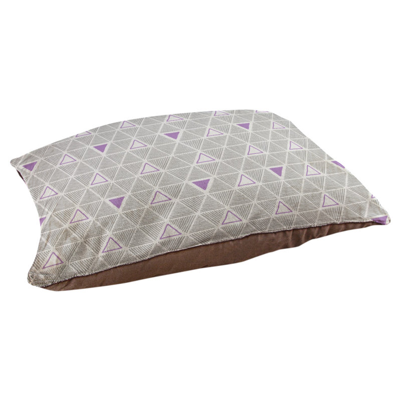 Coussin pour chien Chen, Grand (l 50 po x P 7 po x H 40 po), Violet / gris