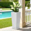 Ensemble de 2 grandes jardinières pour plantes d'extérieur, grandes jardinières de 24 po avec trou de drainage et soucoupe-1322918079