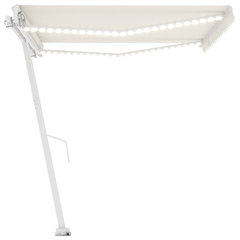 Auvent rétractable avec manivelle VidaXL, H 96,46 po x l 118,11 po x P 118,11 po, Couleur unie, Noir
