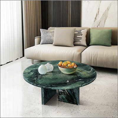 Table basse en marbre véritable véritable, petite et élégante pour le salon, pierre véritable
