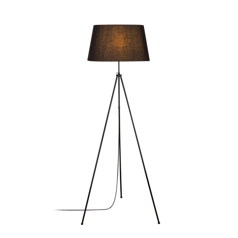 Lampe trépied 165 cm Anticur, Noir, Noir