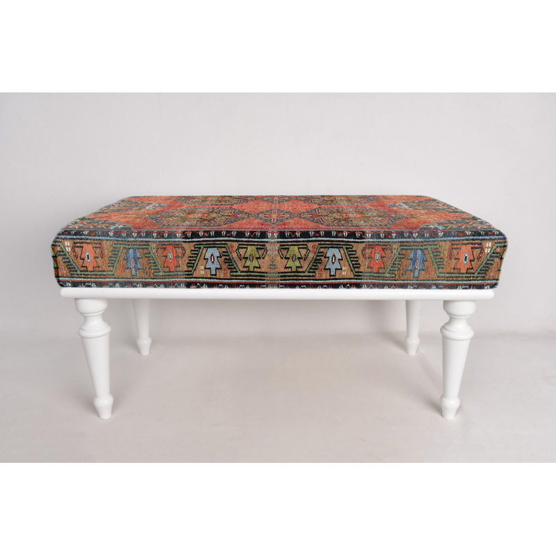 Bohemian Bench, Desk Bench,Ottoman Bench, Upholstered Bench, Turkish Rug Bench, Kilim Bench, Home Decor Bench, Handmade Bench